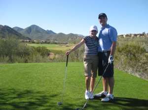 Greg and me golfing in Arizona. 